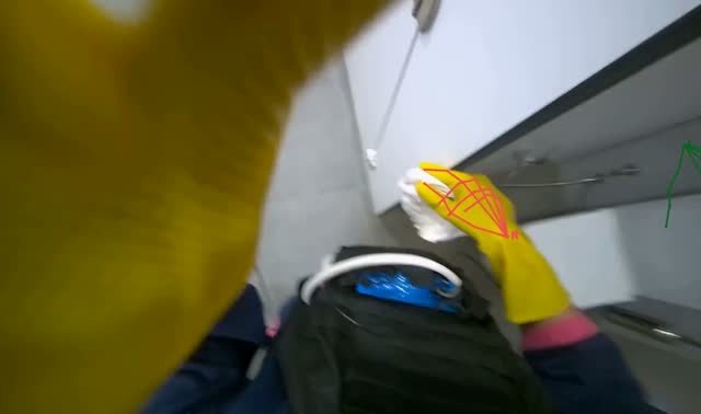Cleaning toilet stall: egocentric robotics sample