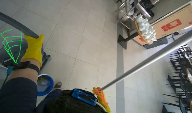 Preparing mop head: egocentric robotics sample