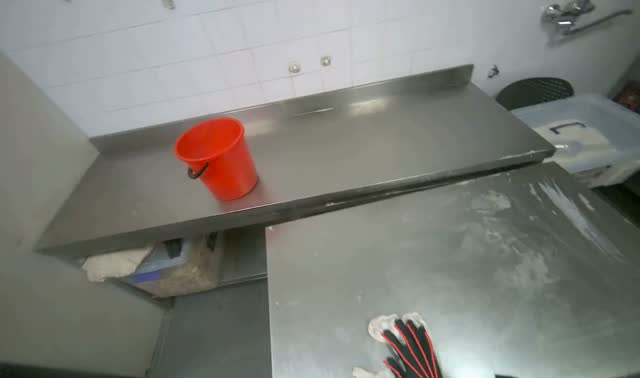 Wiping kitchen countertop: egocentric robotics sample
