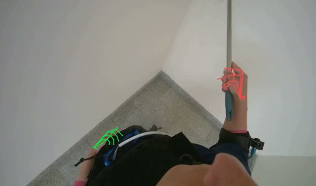 Sweeping stairs with broom: egocentric robotics sample