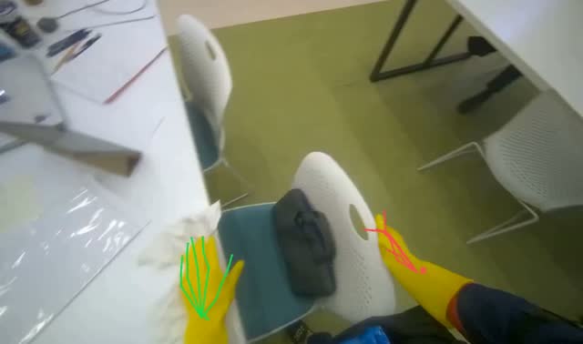 Cleaning table surface: egocentric robotics sample