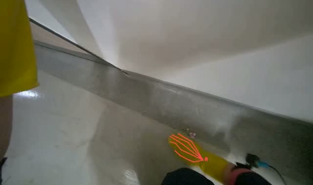 Picking up trash from floor: egocentric robotics sample