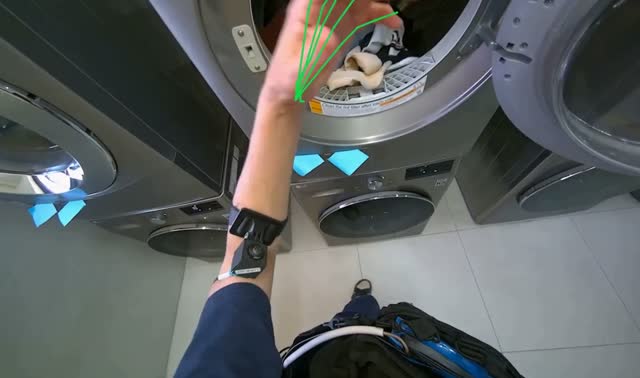 Unloading laundry from washing machine: egocentric robotics sample