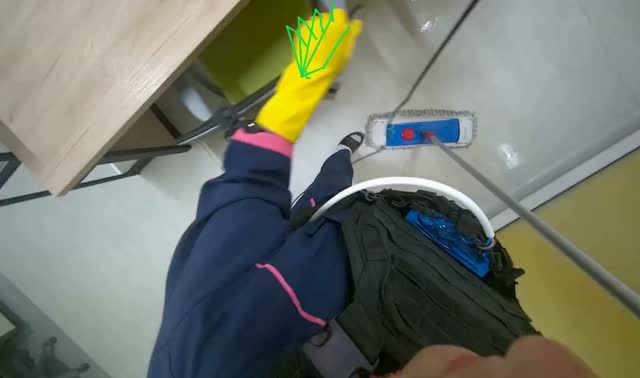 Mopping the floor: egocentric robotics sample
