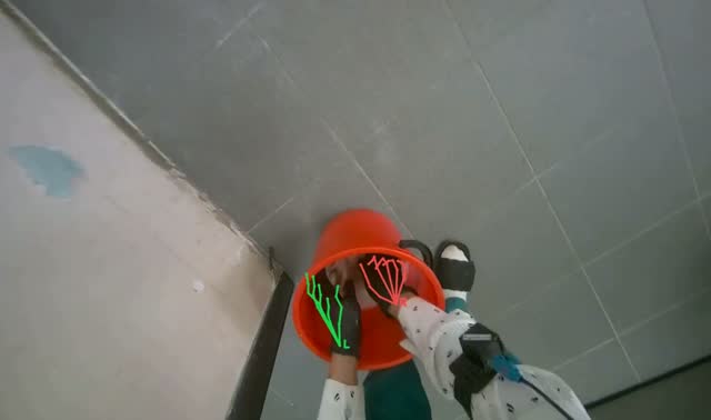 Wringing cleaning cloth: egocentric robotics sample