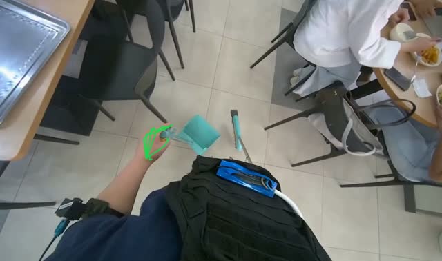 Sweeping cafeteria floor: egocentric robotics sample