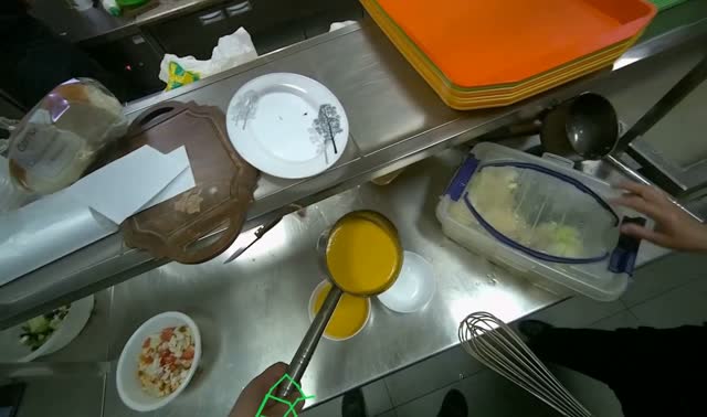 Assembling soup dish: egocentric robotics sample