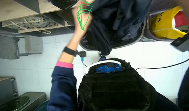 Processing laundry: egocentric robotics sample