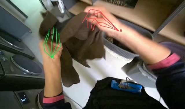 Folding and storing clothes: egocentric robotics sample