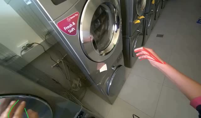 Unloading clothes from washing machine: egocentric robotics sample
