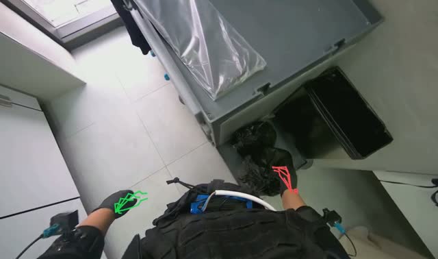 Stocking cleaning cart supplies: egocentric robotics sample
