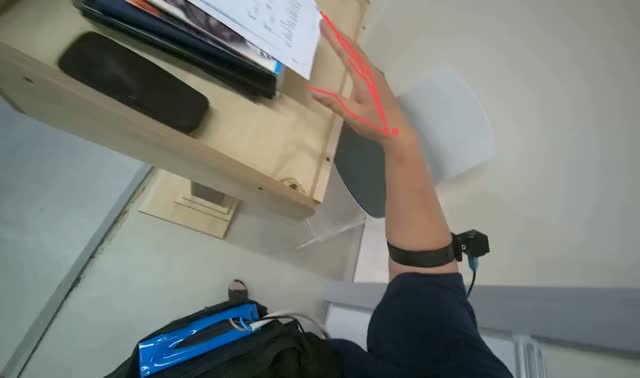 Tidying lecture hall front area: egocentric robotics sample