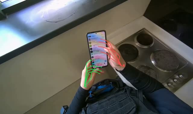 Wiping kitchen countertop: egocentric robotics sample
