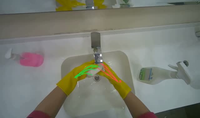 Washing cleaning cloth: egocentric robotics sample