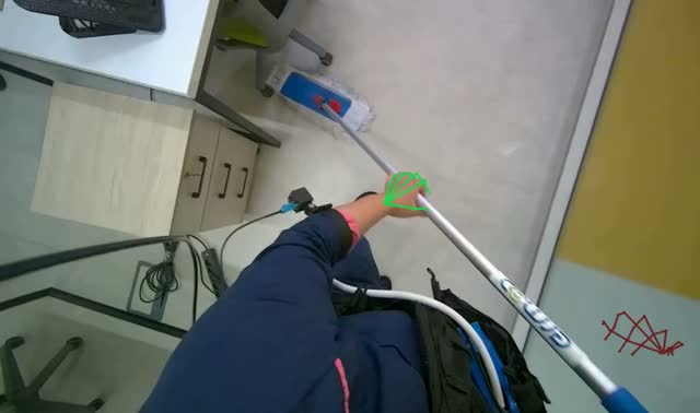 Mopping office floor: egocentric robotics sample