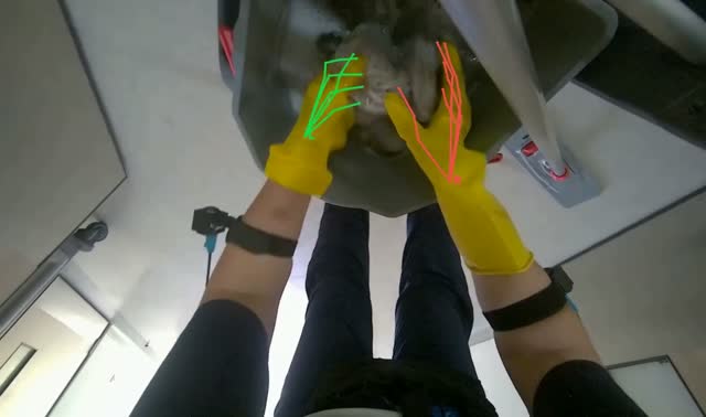 Washing and wringing mop head: egocentric robotics sample
