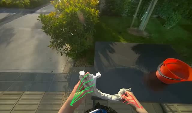 Cleaning table surface: egocentric robotics sample