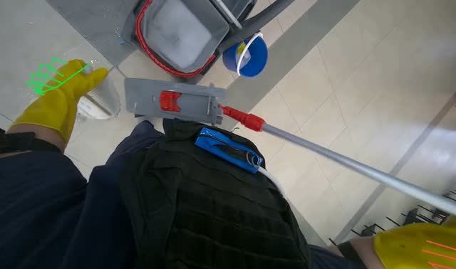 Preparing mop head: egocentric robotics sample