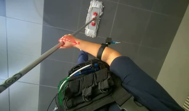 Mopping the floor: egocentric robotics sample