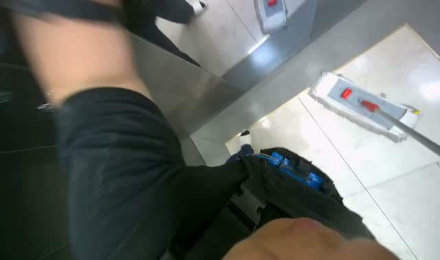 Mopping elevator floor: egocentric robotics sample