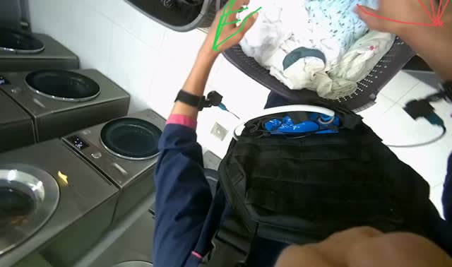 Loading clothes into washing machine: egocentric robotics sample