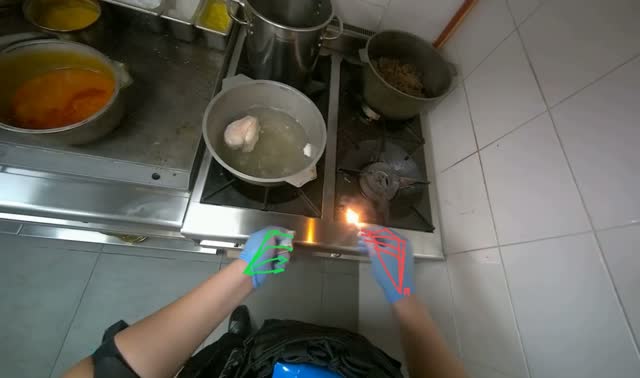 Lighting gas burner: egocentric robotics sample