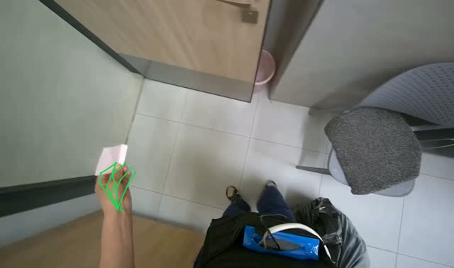 Disposing of trash: egocentric robotics sample