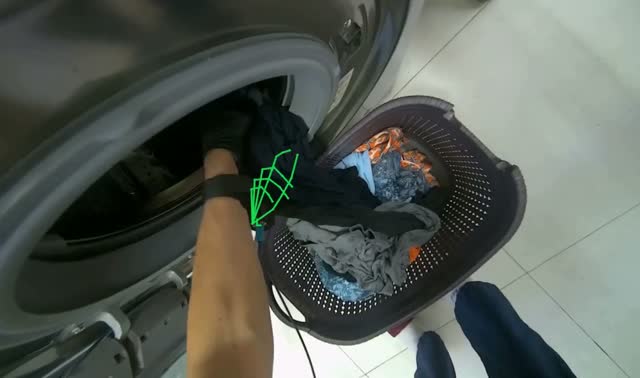 Processing and organizing laundry: egocentric robotics sample