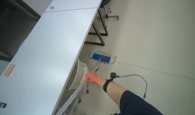 Mopping conference room floor: egocentric robotics sample