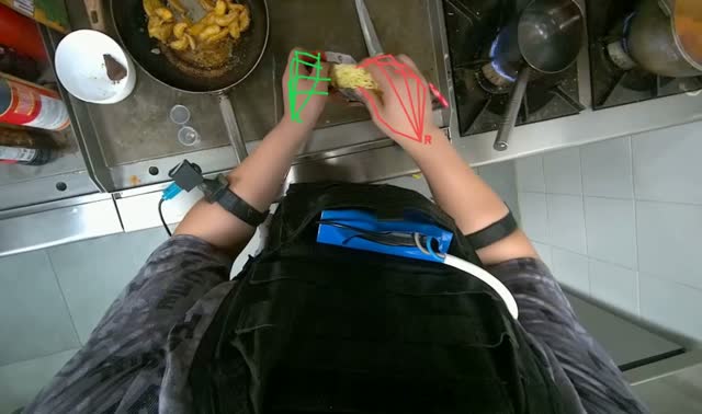 Preparing and serving food: egocentric robotics sample