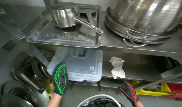 Wiping metal kitchen shelves: egocentric robotics sample