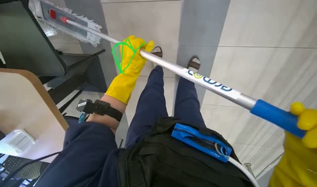Mopping floor: egocentric robotics sample