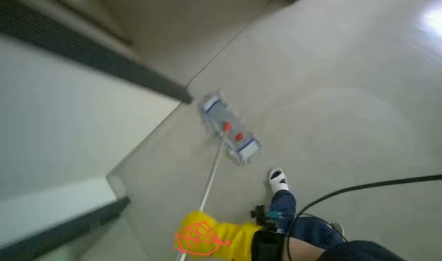 Mopping office floor: egocentric robotics sample
