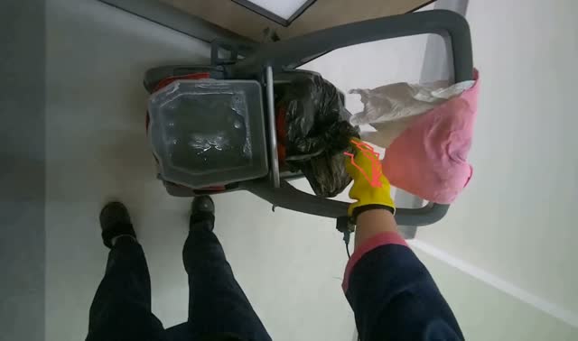 Mopping office floor: egocentric robotics sample