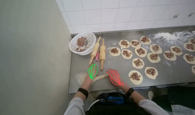 Removing Spiral Dough from a Bag: egocentric robotics sample