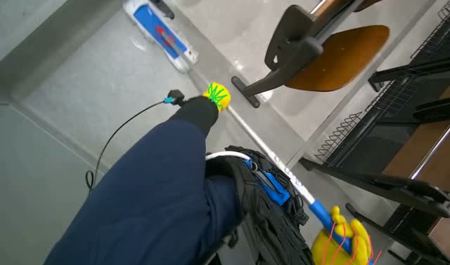 Mopping classroom floor: egocentric robotics sample
