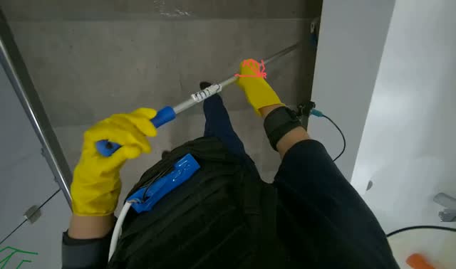 Mopping the floor: egocentric robotics sample