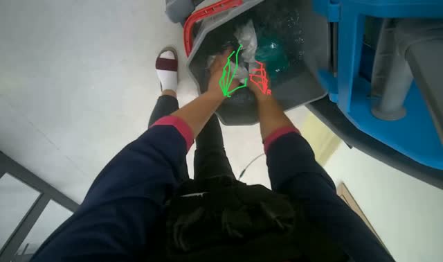 Rinsing and wringing cloth: egocentric robotics sample