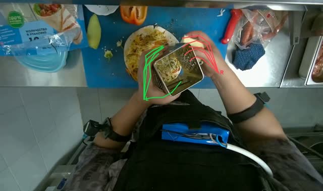 Preparing tortilla with cheese: egocentric robotics sample