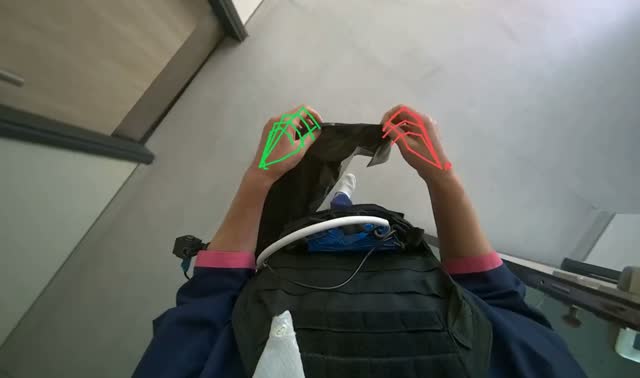 Preparing trash bag for cart: egocentric robotics sample
