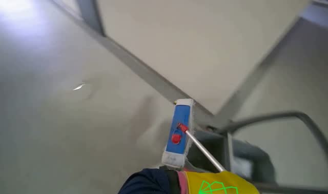 Cleaning hallway floor: egocentric robotics sample