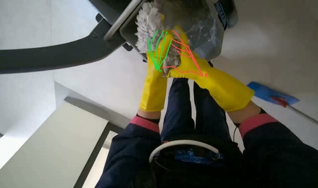 Changing mop head: egocentric robotics sample