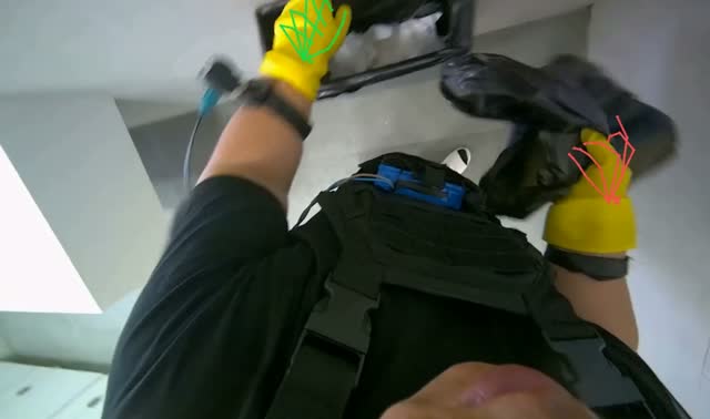 Cleaning and restocking restroom: egocentric robotics sample
