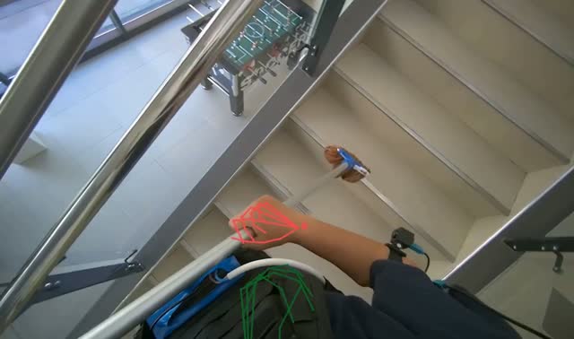 Cleaning stairs: egocentric robotics sample