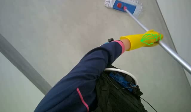 Mopping the floor: egocentric robotics sample