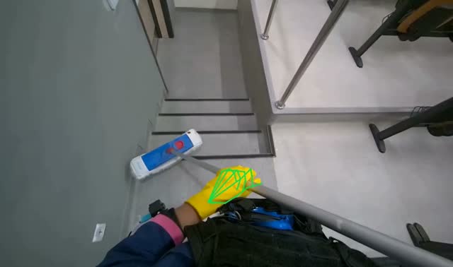 Mopping lecture hall floor: egocentric robotics sample