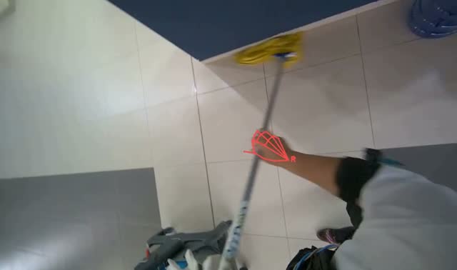 Mopping reception area floor: egocentric robotics sample