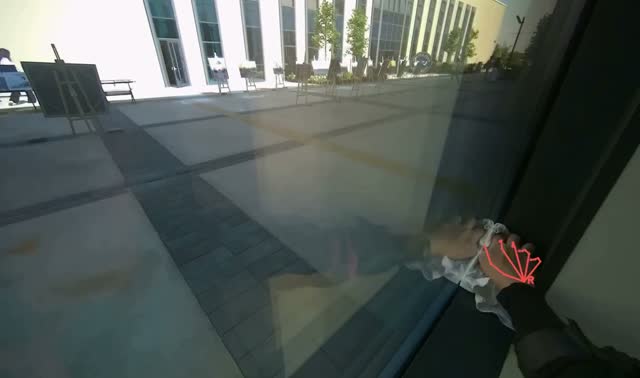 Wiping glass door frames: egocentric robotics sample