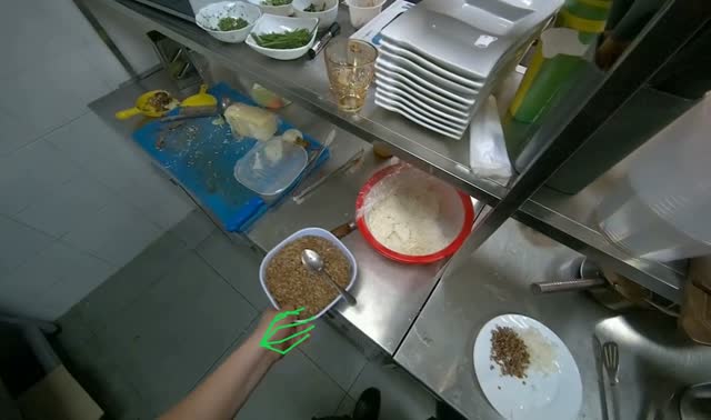 Plating food onto a dish: egocentric robotics sample