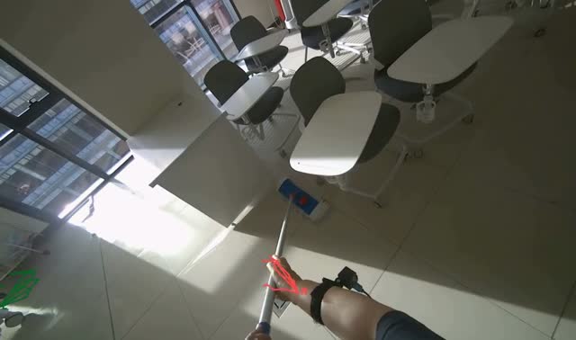 Mopping room floor: egocentric robotics sample